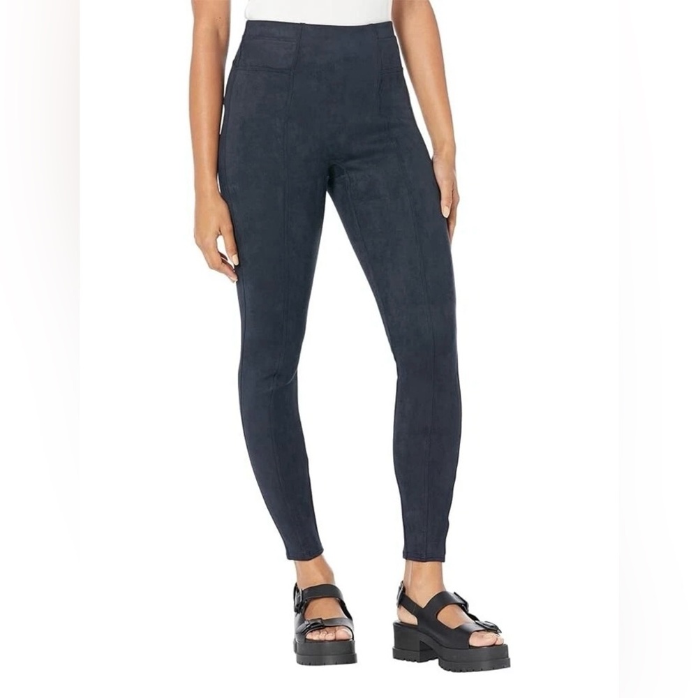 SPANX Faux Suede Leggings 20322R Classic Navy Blue Size XL